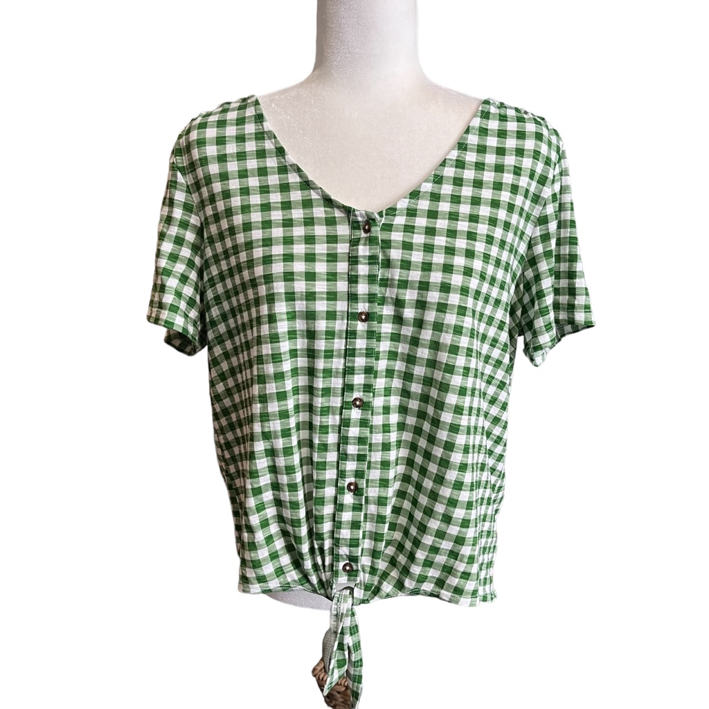 Downeast Gingham Prairie Core Coconut Core Cottage Core Short Sleeve Top Downeast Gingham Prairie Core Coconut Core Cottage Core Short Sleeve Top